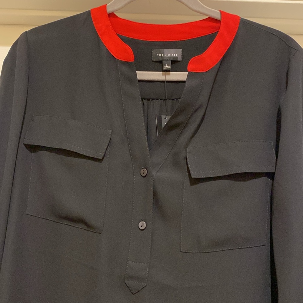 The Limited black and red large women’s blouse - Picture 3 of 5